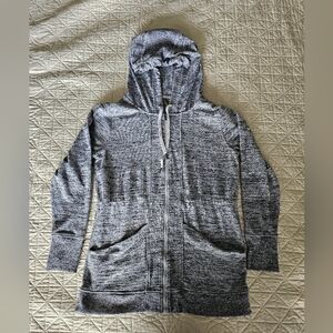Athleta Gray Women's Extended Length Zip Hoodie - Size Medium
